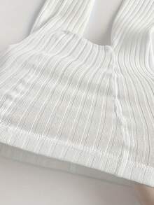 1件装打底裤、紧身裤、条纹裤、修身裤、可搭配裙子的丝袜 - 白色 - 查看 2