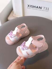 1双夏季新款婴儿凉鞋，软底防滑闭趾婴幼儿鞋，男女童均适用 - 粉色 - 查看 2