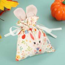 2026 New Easter Bunny Ear Drawstring Bag, Cute Rabbit Candy Bag, Perfect Gift For Birthday, Surprise, Holiday, Couple, Halloween, Christmas, Gamer - Multicolor - View 4