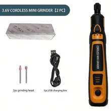 F68D Cordless Electric Engraver Tool Set 96 Attachments Adjustable Speed Portable Design For DIY Jewelry Craft Projects - Orange - View 8