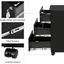 Filing Cabinets - Black - View 4