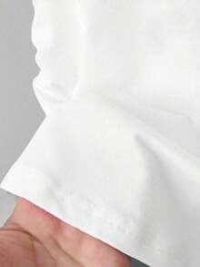 A Simple Solid-Color Short-Sleeved T-Shirt Set For Women, Suitable For Daily Wear And Easy To Match With Various Outfits. Includes 1 Piece - White 2 - View 4