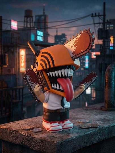  《电锯人》官方授权小猪存钱罐硬币储蓄罐摆件Pochita收藏版桌面收纳储蓄罐家居装饰1件装 Crunchyroll