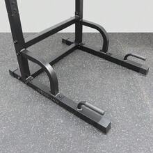 Deluxe Pull-Up Rack – Multi-Function Power Tower For Pull-Ups, Dips, And Core Training | Heavy-Duty Upper Body Strength Station For Home Or Gym Use | Sturdy Steel Frame, Compact Design - Black - View 11