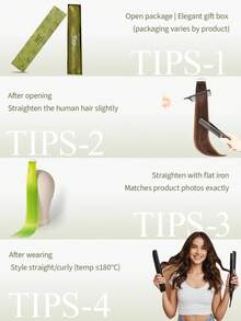 DNE HAIR 10pcs Tape In 100% Human Hair Extensions Green Color 25g 18inch Silky Seamless Invisible Highlight Colorful Hairpieces Rainbow Hair Extension Top Quality Thick Ends Healthy And Long Lasting Human Hair Extensions Invisible Tape In For Womean/Girls - SGreen - View 6