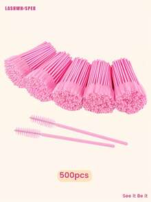 50/100/200 piezas Bastoncillos de algodón sin pelusa, varitas de rímel desechables adecuadas para pestañas, dientes, uñas, delineador de ojos y cuidado personal - Multicolor - Ver 13