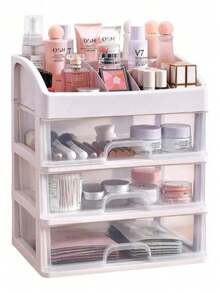 Caja Organizador De Cosméticos Tres Cajones - B - Ver 1