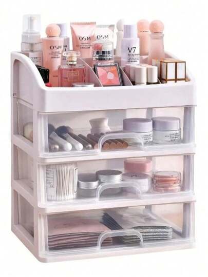 Caja Organizador De Cosméticos Tres Cajones
