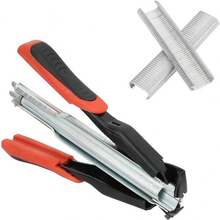 - Alicates para jaula tipo C con clip, herramienta de instalación para cerdos con anillo para valla de animales - Rojo y negro + accesorios - Ver 3