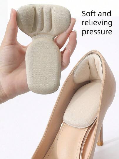 1/2/4 Pairs Of Heel Protectors, Liners And Shock Absorbers For Loose Shoes, Heel Shock Absorbers For Shoes That Are Too Big For Women And Men, Filler That Improves Shoe Fit And Comfort, Prevents Slipping And Blisters In Women's High Heels And Men's Sneakers In Summer