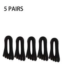 5 Pairs Women's Breathable Mesh Five Finger Socks, Silicone Non-Slip Shallow Invisible Toe Socks, Summer Thin Liner Socks - Multicolor - View 6