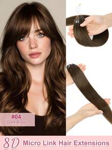 8D Nano Beads Hair Extensions,50 Strands 12-22 Inches 30g Micro Loop Human Hair Extensions, Straight Human Hair Invisible And Traceless Micro Link Human Hair, Invisible And Natural, Easy To Install, Seamless, Increase Hair Volume, Perfect For Daily Wear - Multicolor - View 64