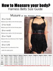 1件女士加大码PU皮革性感束身腰带，适合日常穿着和派对场合 - 黑色 - 查看 8