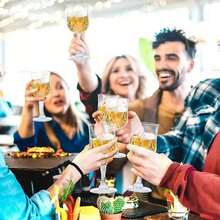 10个可重复使用的聚苯乙烯甜点杯，透明圆柱形斜角派对杯，适用于婚礼、生日、活动、餐厅 - 仅限手洗，食品，节日主题 - 無色 - 查看 9