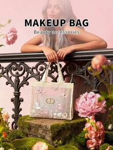 Dior 女士包袋、女士手提包、女士单肩包、白色网纱蝴蝶结手提包、单肩包、节日礼物 - 白色 - 查看 4