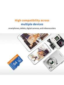 ADATA 32GB 64GB 128GB 高速 Micro SD 卡 AUSDX64GUICL10A1 版本，A1 C10 V10，100MB/s，适用于智能手机、行车记录仪、监控设备 - 查看 8