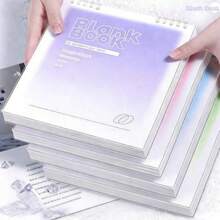 渐变色方格活页笔记本，60张/120页，可拆卸螺旋装订，适合学校、办公室、日记或作为节日礼物 - 方形 - 查看 2