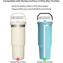 8 - Pack Straws IceFlow 2.0 Flip Tumbler 30oz Only Fit IceFlow Flip Straw Lid BPA - Drink Straws With 2 Cleaning Brushes, IceFlow 2.0 Accessories Parts - 適用於 30 盎司翻蓋 2.0 - 查看 4