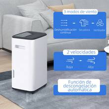 HOMCOM Deshumidificadores - Enchufe EU Tipo C(220-240V) - Ver 3