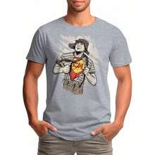Chesperito Chapolin Chaves T-Shirt Drawing Series Movie Blouse Shirt Unisex 100% Cotton New Release Shipping Various Colors!! PLUS SIZE - 灰色 - 查看 2