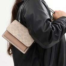 Coach Klare Printed Women's Single Shoulder Crossbody Bag CW206SVPWH - 沙黃色配灰褐色CW206SVPWH - 查看 2