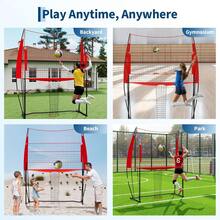 11FT Adjustable Height Portable Volleyball Net Rebounder For Practicing Volleying, Bumping, Spiking With 5 Angle Customization - B - View 7
