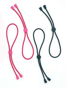 3pcs Adjustable Classic Elastic Hair Ties, African Ponytail Dreadlocks Curly Hair Bands, Women Hair Accessories, Couples Gift, Hair Washing Ties - Multicolor - View 1