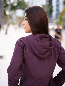 Ultra Lightweight Windbreaker With Underarm And Watch Openings - Purple - View 6