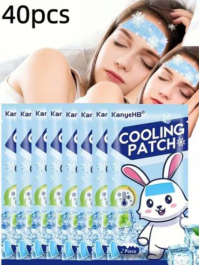 40pcs/Pack Cooling Stickers, Comfortable, Adhesive, Ideal Cooling Choice For Home And Travel, Individually Packaged Cooling Stickers, Essential For Summer Cooling; Student Anti-Sweat Stickers, Suitable For Summer Travel, Small Gifts, Parties And Entertainment; Water Bottle Stickers, Classroom Cooling Stickers, Phone Cooling Stickers. (Random Delivery Of New And Old Styles.)