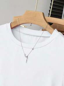 A Simple Solid-Color Short-Sleeved T-Shirt Set For Women, Suitable For Daily Wear And Easy To Match With Various Outfits. Includes 1 Piece - Nhiều màu 10 - Xem 8