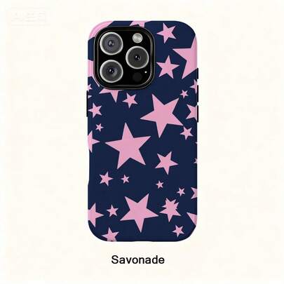 Funda para teléfono azul profundo estrellado, adecuada para iPhone 17 16PM 15ProMax 11Pro 12MINI 13plus 78 SE XS XR, funda brillante 2 en 1.