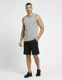Kit 04 Men's Cotton Tank Top Shirt Comfortable Basic Plain - Xám - Xem 3