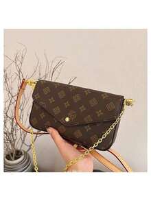 2026 New Summer Women Small Sling Bag With Chain Strap, Retro Baguette Crossbody Bag, Fashion Ladies Shoulder Bag - Cà phê nâu - Xem 7