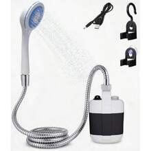 Ducha recargable portátil para camping, viajes, hogar, jardín, ducha de mano, con filtro de agua. - Blanco - Ver 9