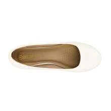 Women Ballet Flats Simple Round-Toe Ballerina Flats Comfortable Slip On Casual Versatile Dress Shoes - 白色 - 查看 5