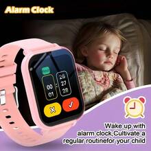 Reloj inteligente para niños de 1,83 pulgadas con cámara, álbum de fotos de crecimiento, 18 juegos integrados, calculadora/calendario/linterna LED, unisex para niños y niñas - Multicolor - Ver 8