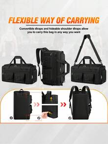 NEWHEY 45L Men's Backpack, Multi-Function Gym Bag With Shoe Compartment, Sports Travel Duffel Bag, Shoulder Bag, Weekend Overnight Carry-On Luggage - Multicolor - View 6