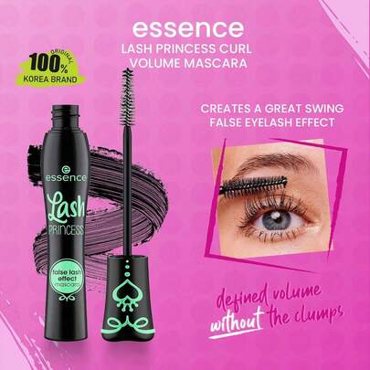 Essence 12毫升/0.4液盎司纤长睫毛膏，防晕染，不结块，持久不脱妆，无动物实验