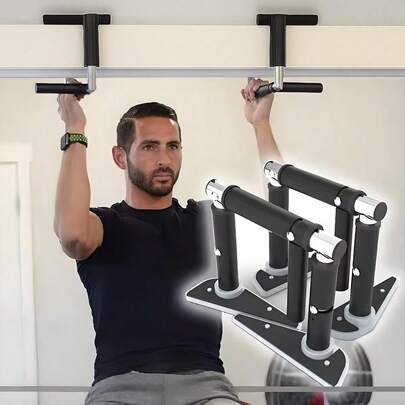 Door Frame Cross Grips Pull Up Bar Horizontal Folding Home Gym Travel Workout