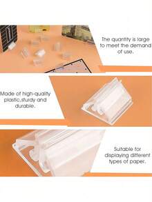 Transparent Acrylic Table Card Holder, Small Wedding Table Card Stand For Wedding Cards, Photos, Memos, Picture Display - Clear - View 4