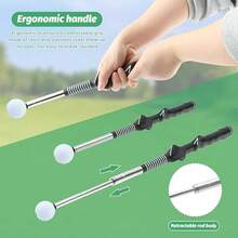 Golf Swing Pro Trainer: Portable Retractable Stick With Click Feedback For Enhanced Grip, Tempo & Consistency - 1__ - View 6
