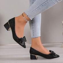 Women's Elegant Stilettos, Pointed Toe Patent Leather High Heels, Slip-On Sexy Shoes For All Seasons, Versatile Fashion Footwear, Elegant Party Shoes - Black - View 5