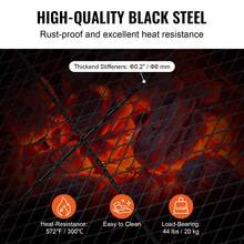 X-Marks Fire Pit Grill Grate, Round Cooking Grate, Heavy Duty Steel Campfire BBQ Grill Grid With Handle And Support X Wire, Portable Camping Cookware For Outside Party & Gathering, 36 Inch Black - 黑色 - 查看 3