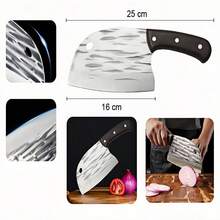 Cutelo Profissional de Cozinha em Aço Inox - Primicias Qiu - preto e cinza - Visão 3