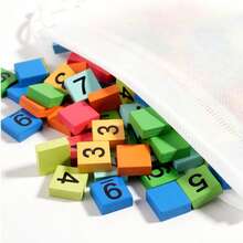 Juego de Sudoku de 9 cuadrículas de arcoíris de madera para niños con libro de Sudoku, juguetes interactivos de rompecabezas para el desarrollo del pensamiento lógico, regalo de cumpleaños, juguete educativo de aprendizaje matemático - Multicolor - Ver 9