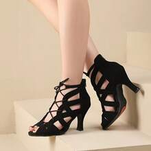 Women's High Heels, Dance Shoes, Latin Dance, Ballroom Dance, Rumba Cha Cha, Fashion, Sexy Women's Shoes - Black - View 2