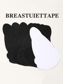 10片装一次性无纺布乳贴，葫芦形提拉胸垫，无肩带自粘亲肤隐形舒适防下垂防凸出 - 彩色 - 查看 4