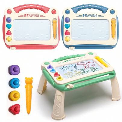 1pc Children's Painting Toy, Sports Aesthetics Toy, Kids Graffiti Drawing Board, Learning & Educational Toy For Boys And Girls, With Magnetic Stamps (Random Color), Children's Writing Board And Drawing Board Supplies, Birthday Gift, Halloween Gift, Christmas Gift, School Gift