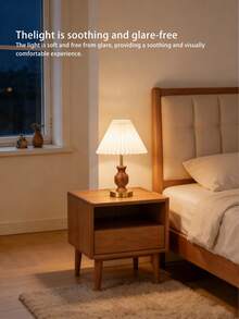 1 pieza Lámpara de mesa decorativa con textura de madera, adecuada para sala de estar, estudio, habitación de hotel, campamento al aire libre, regalo de Eid, dormitorio, lectura, estudiante, niños, decoración, luz nocturna para embarazadas, luz con sensor, lámpara de rincón de oración, estilo italiano, minimalista, estilo chino, estilo francés, estilo árabe moderno, diseño islámico minimalista, estilo mixto Oasis - Multicolor - Ver 3