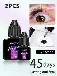 5ml/12ml Eyelash Glue Eyelash Extension Supplies Black Lash Extension Eyelash Adhesive Strong Hold Drys In 0.5-1s With 6-7 Weeks Retention By Existing Beauty Lashes For Beginners To Use At Home And Cluster Lash DIY - màu đen - Xem 7